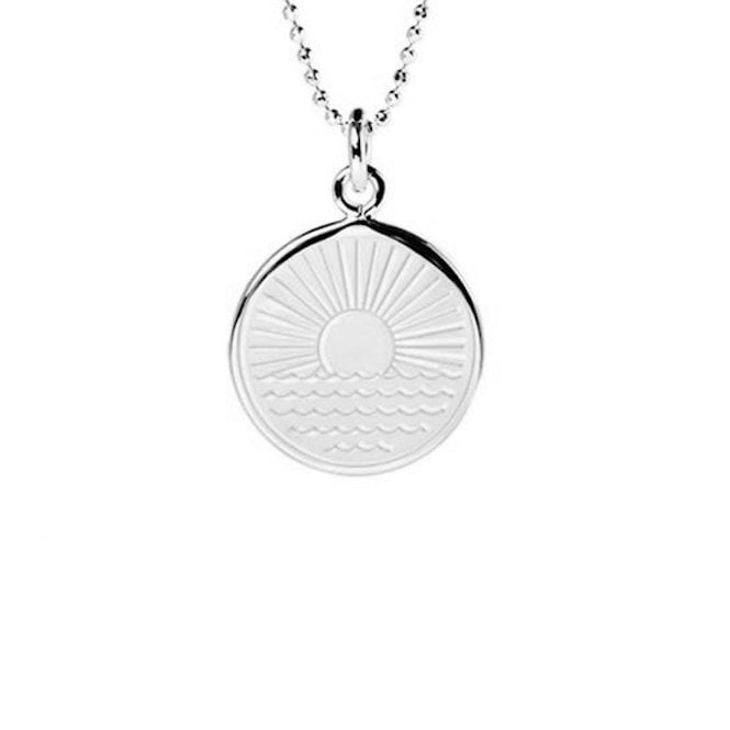 One Day at a Time Disc Necklace in Sterling Silver