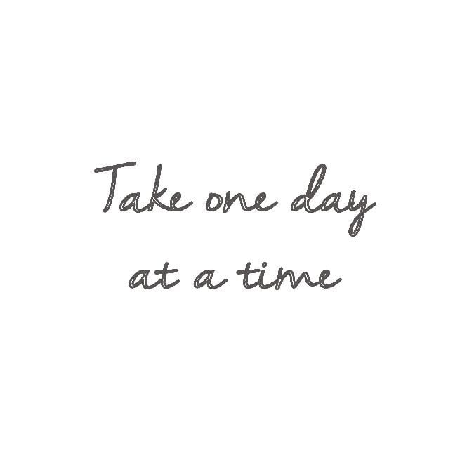 One Day at a Time Disc Necklace in Rose Gold