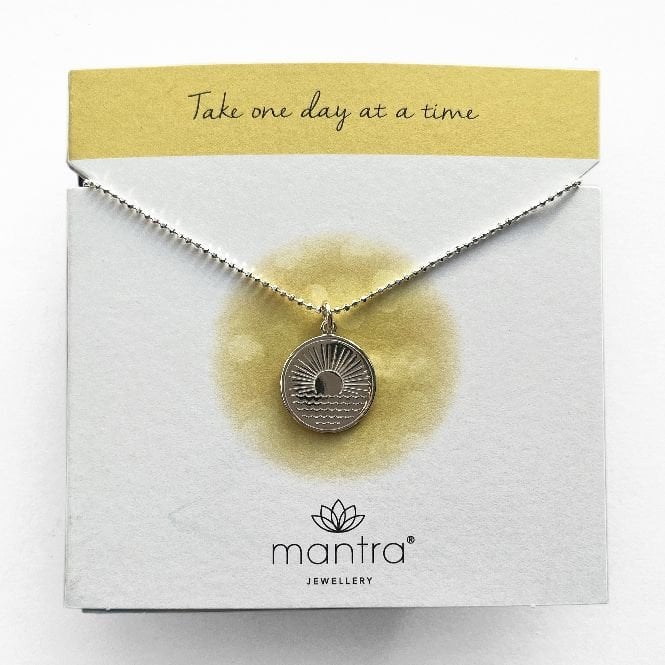 One Day at a Time Disc Necklace in Rose Gold