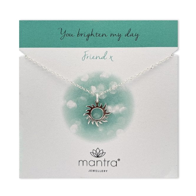 Friendship Sunshine Necklace in Sterling Silver