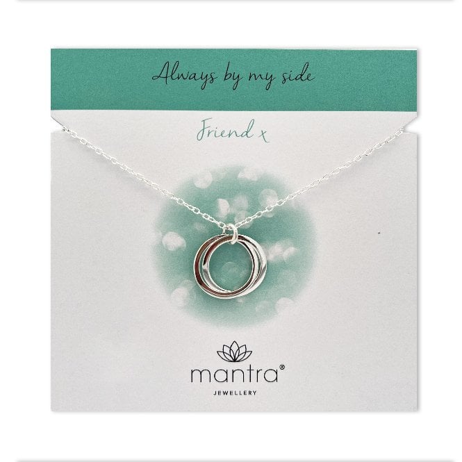 Friendship Linked Circles Necklace in Sterling Silver