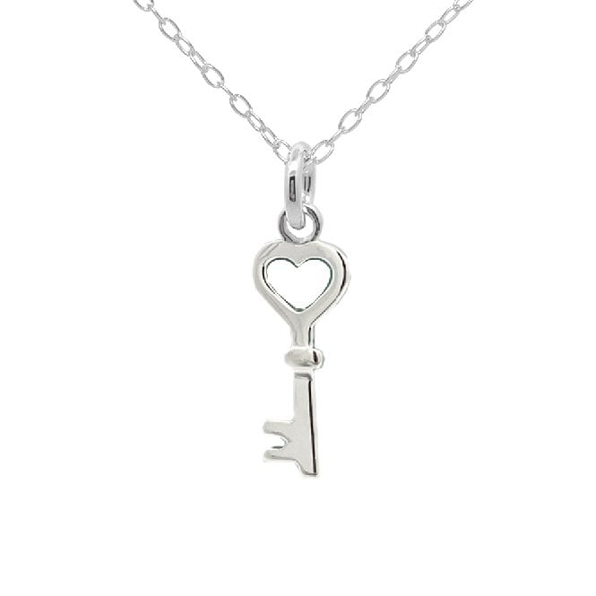 21st Birthday Key Necklace in Sterling Silver