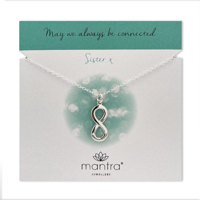 Sister Infinity Necklace in Sterling Silver