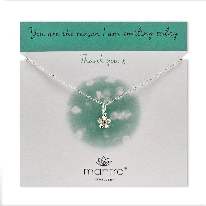 Thank You Daisy Necklace in Sterling Silver