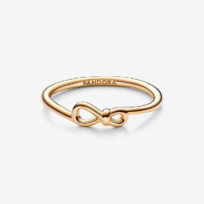 Gold Sparkling Wishbone Ring, Size 54