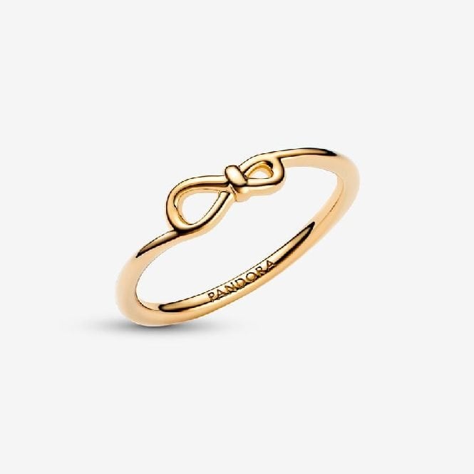 Gold Sparkling Wishbone Ring, Size 54