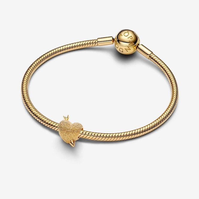 Gold Cupid Heart Charms