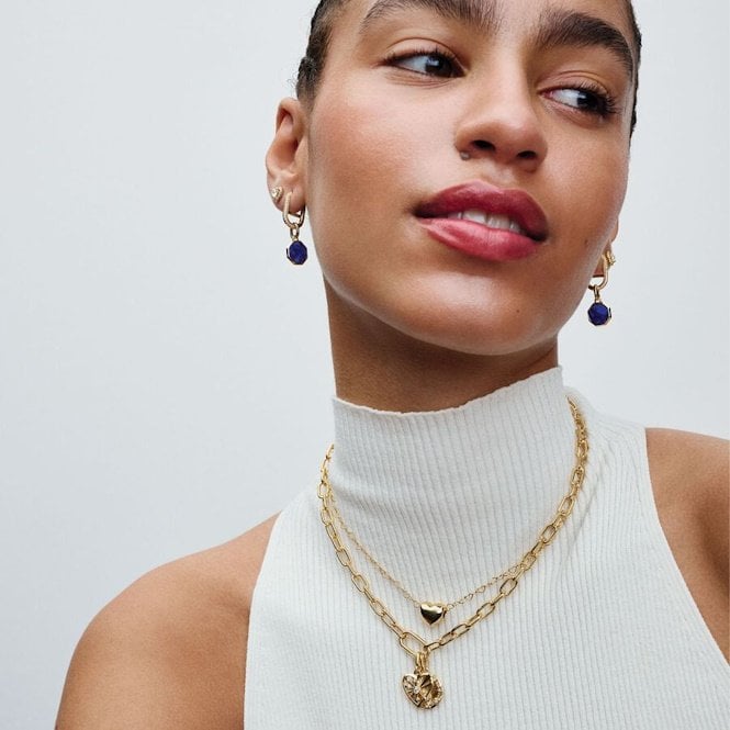 ME Gold Pave Single Link Earring