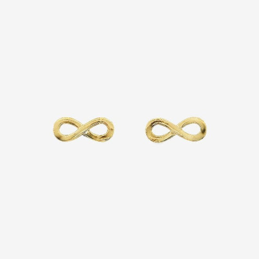 Gold Infinty Loop Stud Earrings