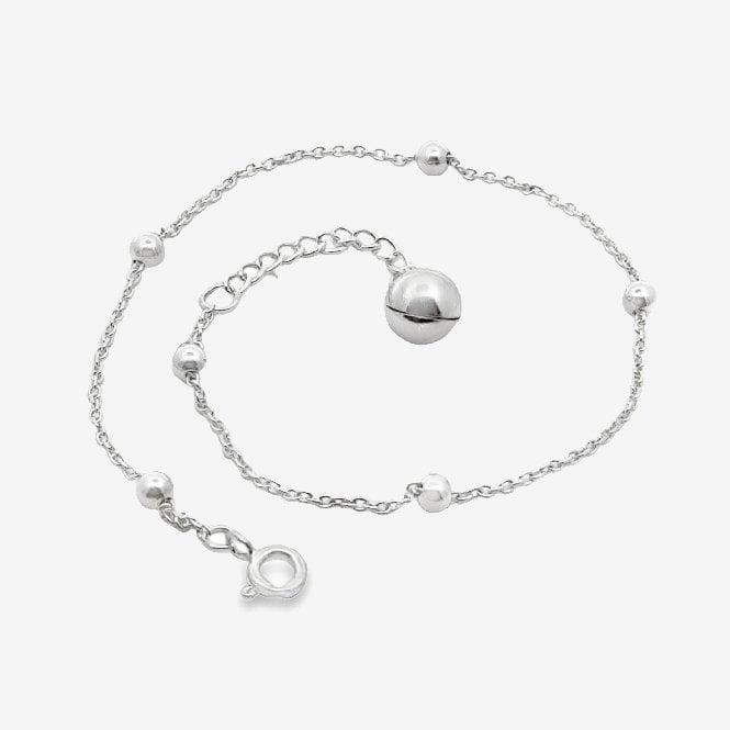 Silver Ball Anklet