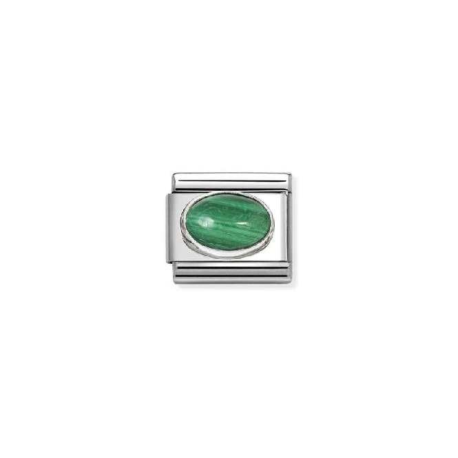 Classic Silver and Malachite Sparkly & Stones Charms