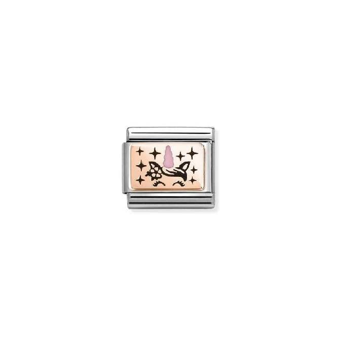 Classic Rose Gold and Enamel Pink Unicorn Fairytale & Fantasy Charms