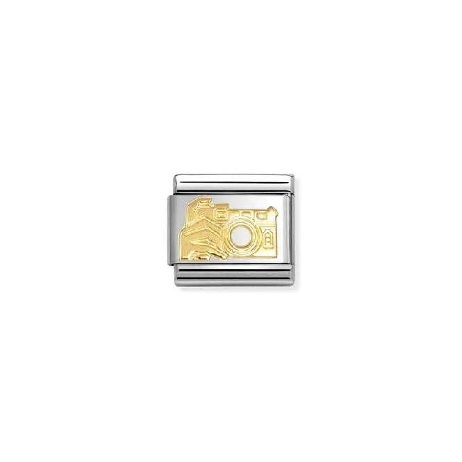 Classic Gold Camera with Hand Sports & Hobbies Charms