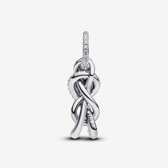 Pave Infinity Knot Dangle Charms