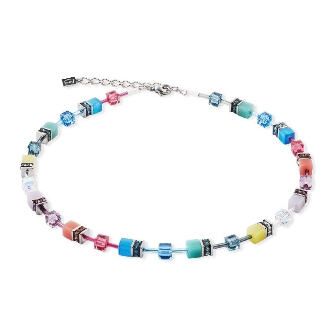 GeoCUBE Iconic Necklace in Silver & Magic Multicolours
