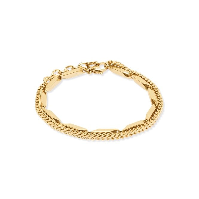 Twisted Layers Bracelet in Gold