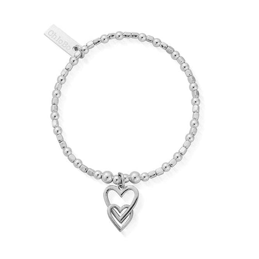 Children's Mini Cube Interlocking Love Heart Bracelet