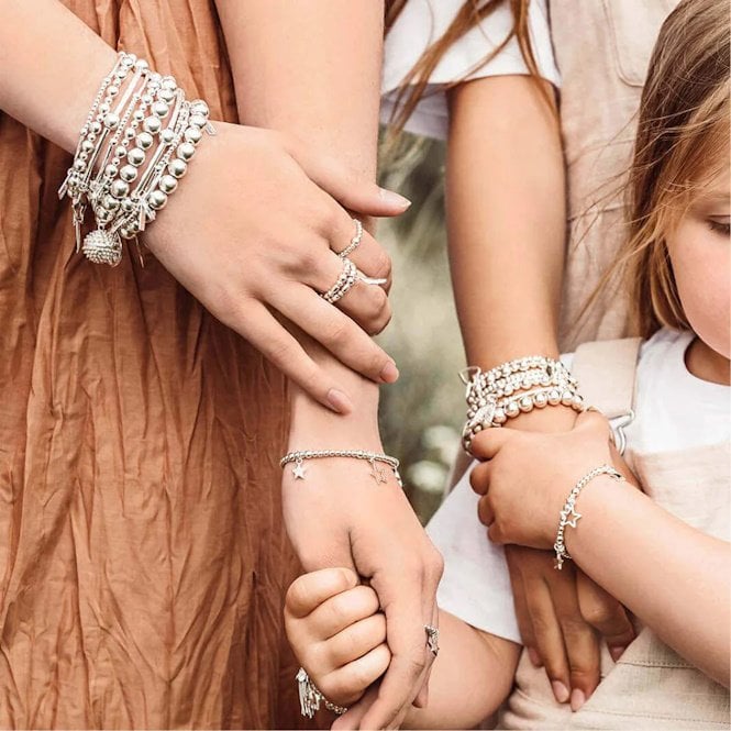 Children's Mini Cube Interlocking Love Heart Bracelet