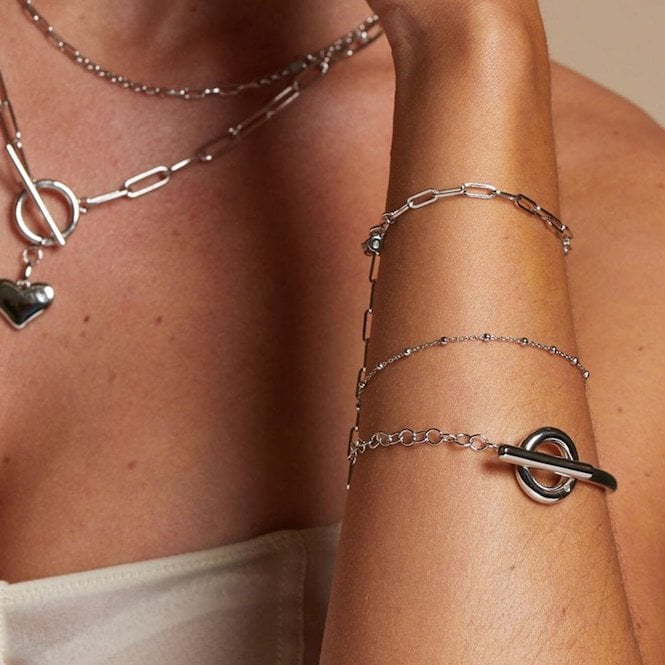 Silver Paperclip Bracelet