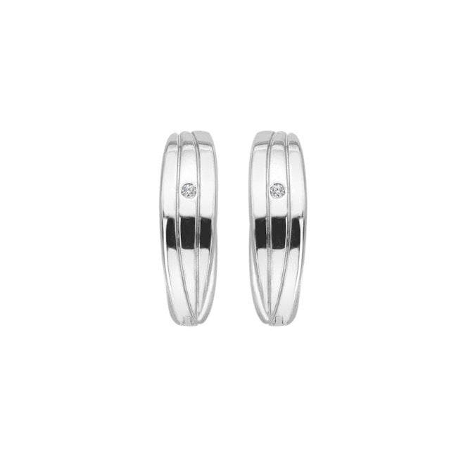 Silver Trio Hoop Earrings