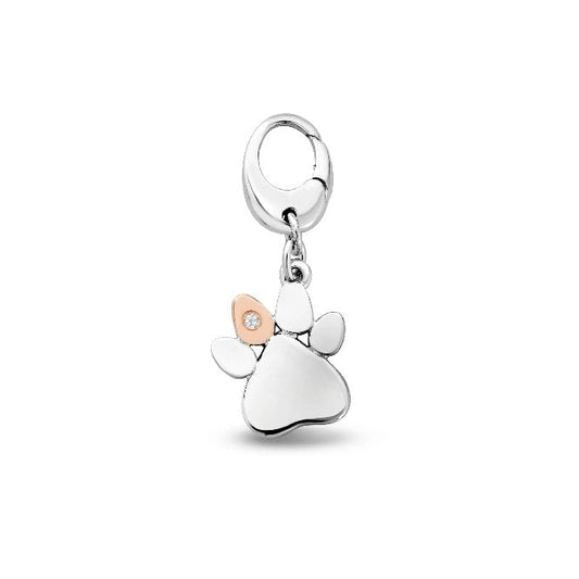 Insignia Silver Paw Prints Charm