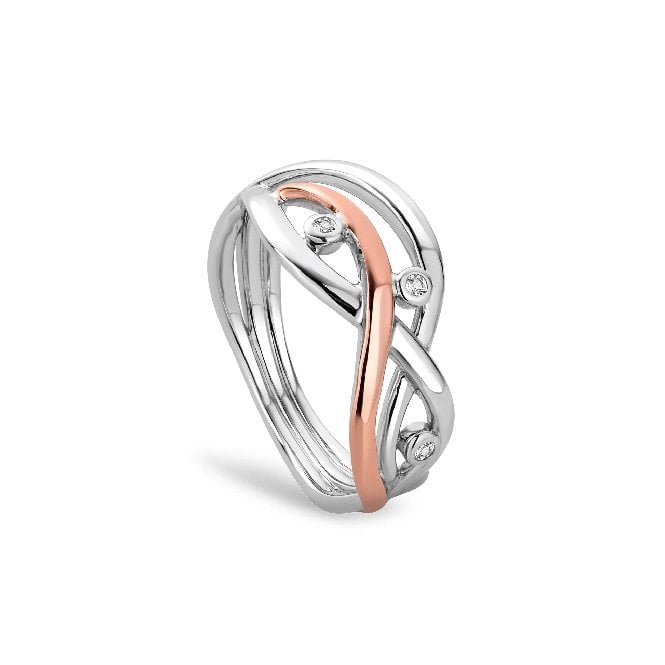 Nature's Wonder Sterling Silver Waterfall Ring, Size N