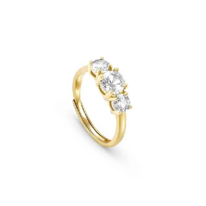 Colour Wave Ring in Gold & CZ