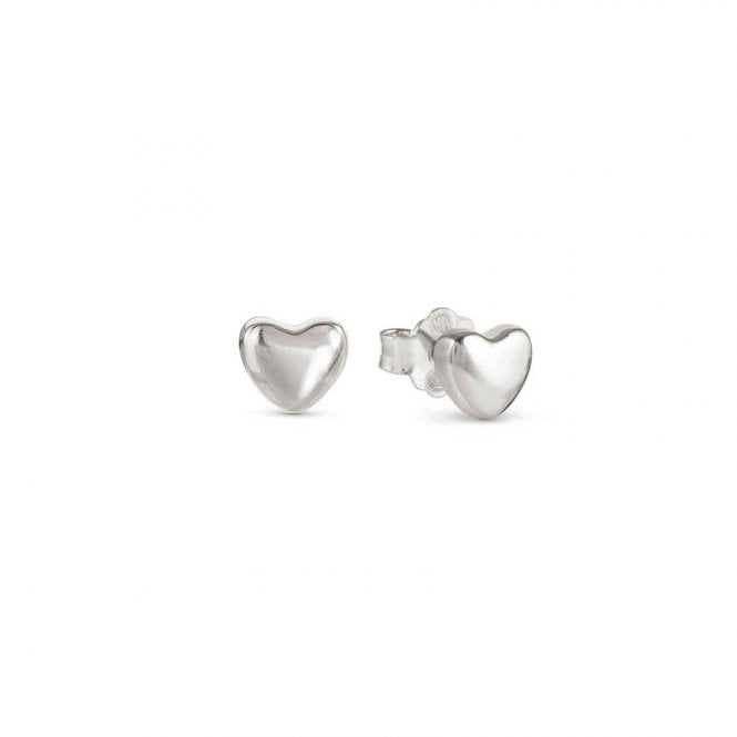 Armonica Heart Earrings in Silver