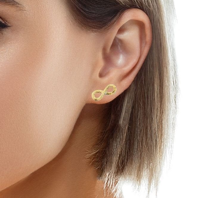 Silver Infinity Loop Stud Earrings