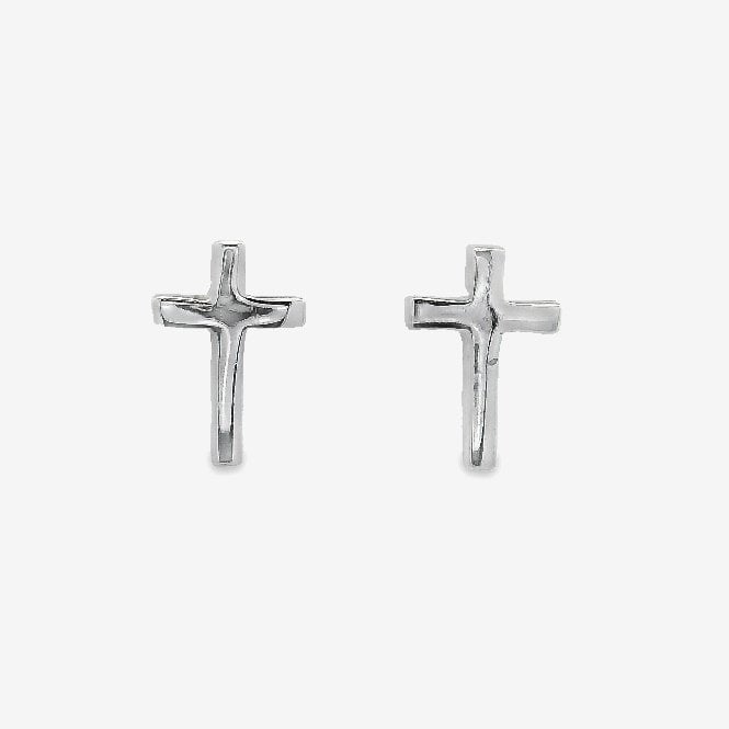 Silver Cross Stud Earrings