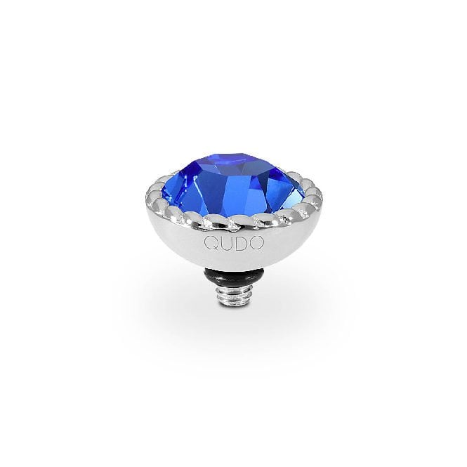 Bocconi Silver and Blue Sapphire Crystal Ring Gem Top, 11mm