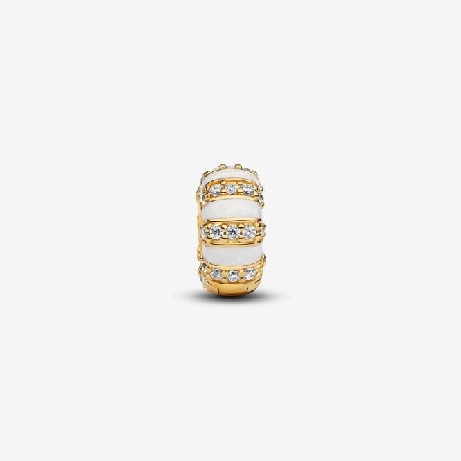 Gold Stones & Enamel Clip Charms