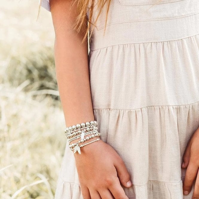Children's Cute Charm Heart in Feather Bracelet