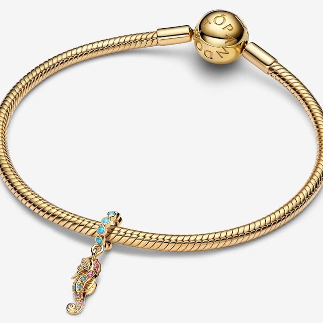 Gold Seahorse Dangle Charms