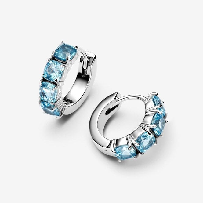 Light Blue Hoop Earrings
