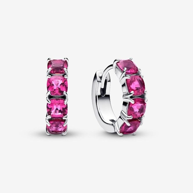 Pink Hoop Earrings