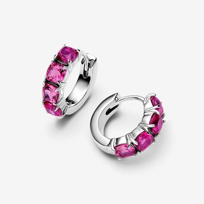 Pink Hoop Earrings