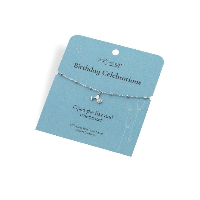 Silver Whisper Birthday Celebrations Bracelet
