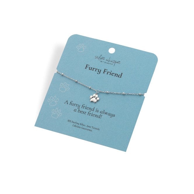Silver Whisper Furry Friend Bracelet