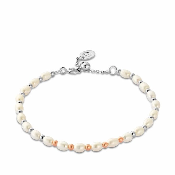 Nature's Wonder Silver Beachcomber Bracelet with Pearls
