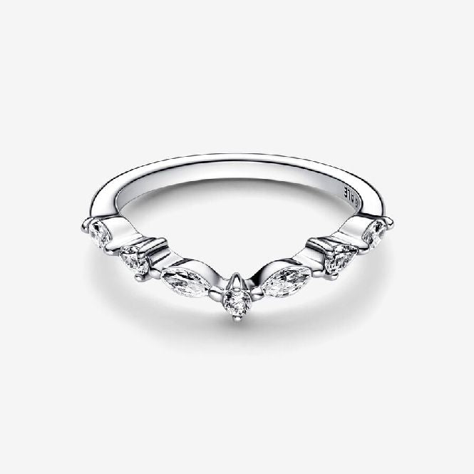 Timeless Wish Sparkling Alternating Ring, Size 54