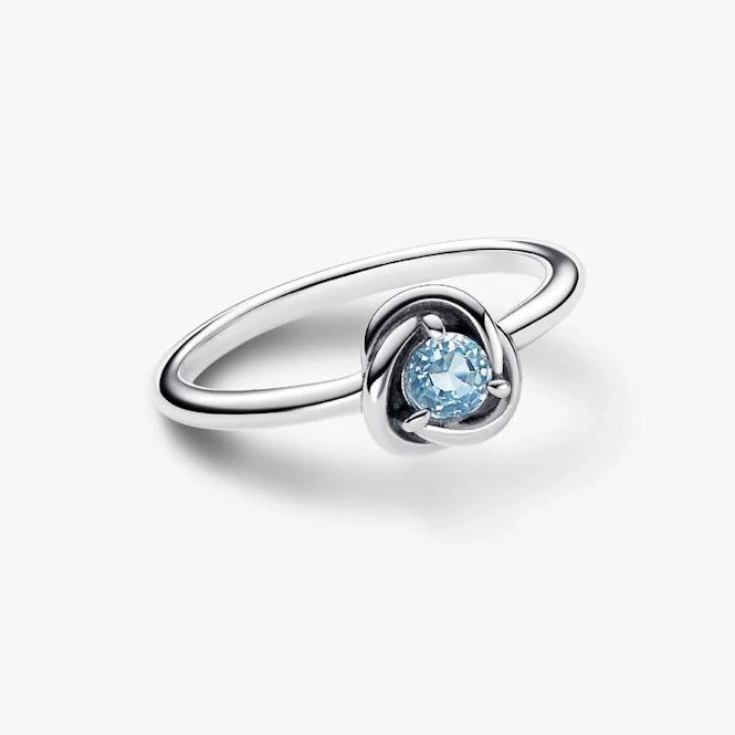 March Birthstone Eternity Circle Ring, Size 50
