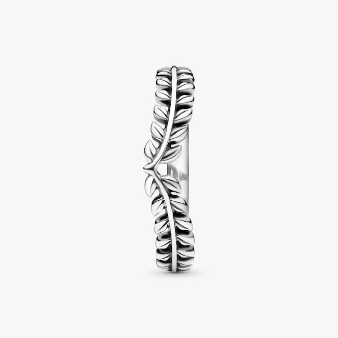 Wheat Grains Wishbone Ring, Size 48