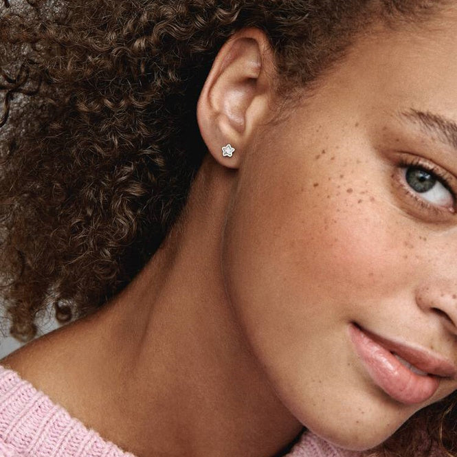 Sparkling Star Stud Earrings