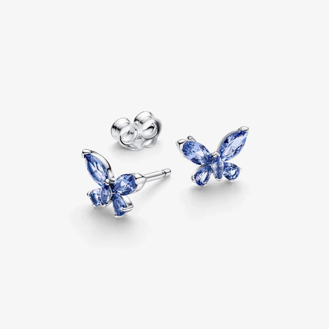 Pandora Cornflower Blue Butterfly Stud Earrings