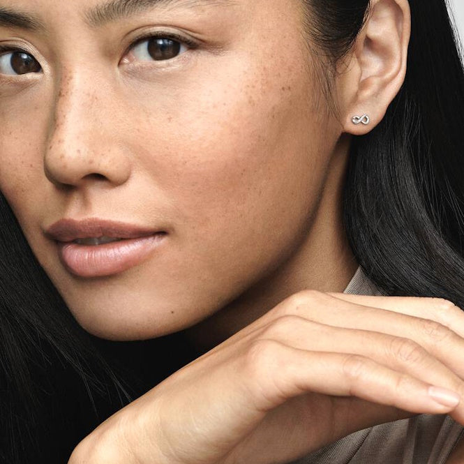 Sparkling Infinity Stud Earrings