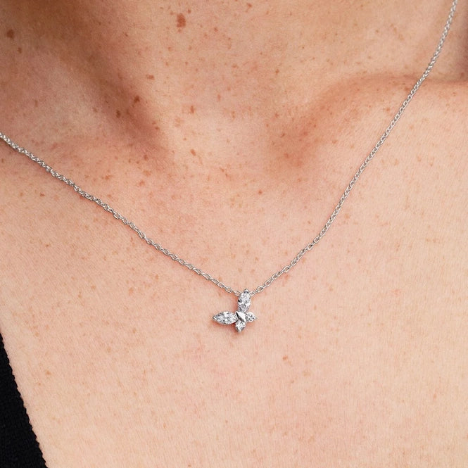 Butterfly Pendant Necklace, 45cm
