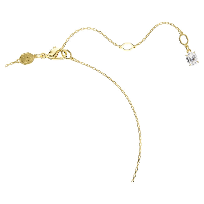 Stilla Attract Pendant Necklace with Round-Cut White Crystal in Gold