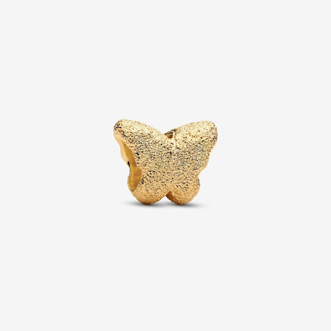 Gold Textured Butterfly Mini Charms