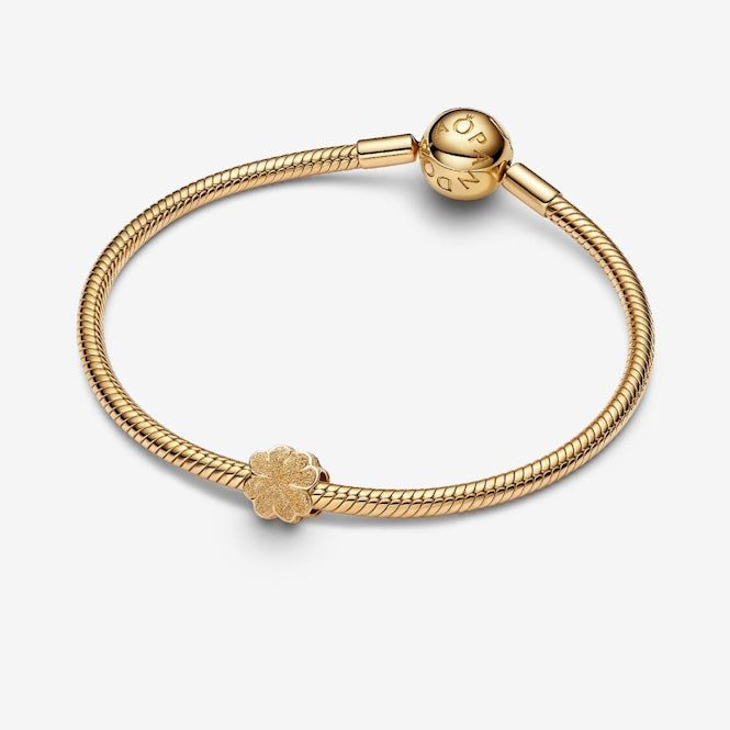 Gold Textured Clover Mini Charms